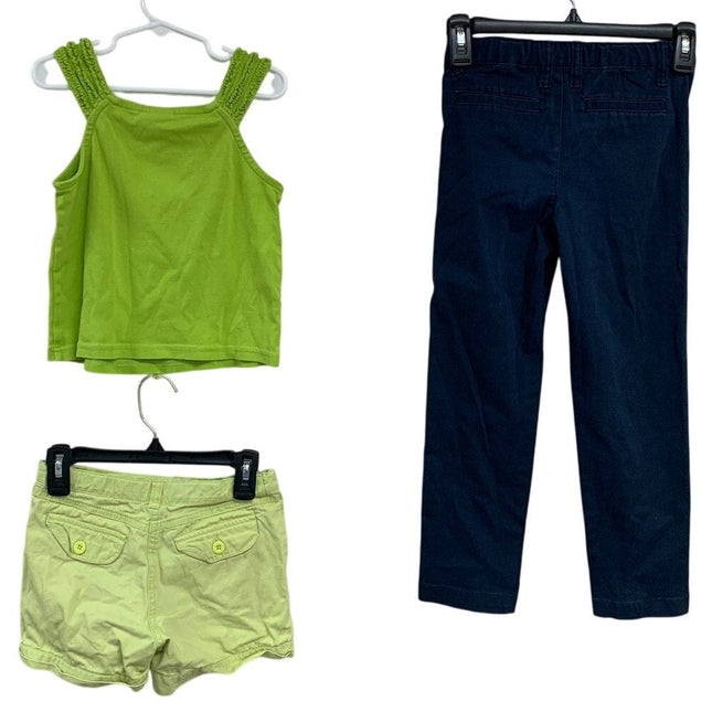 Lot of 3 GymBoree Cat & Jack Girls Size 7 Ladybug Tank Top Shorts Skinny Pants