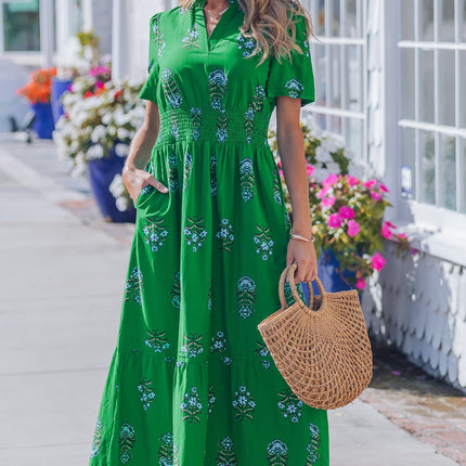 Davina Ruffle Hem Maxi Dress