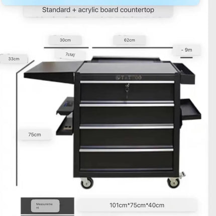 Multifunctional tattoo tool workbench tool car