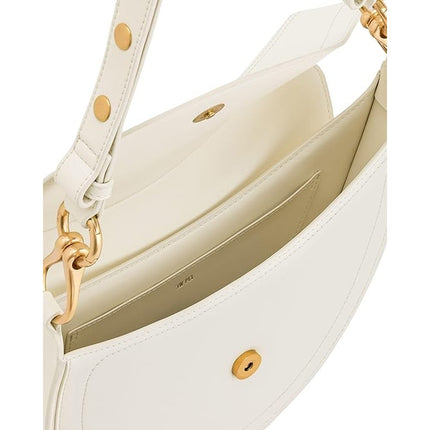 New JW PEI Womens White Leather Ashlie Asymetrical Shoulder Bag w Dust Cover