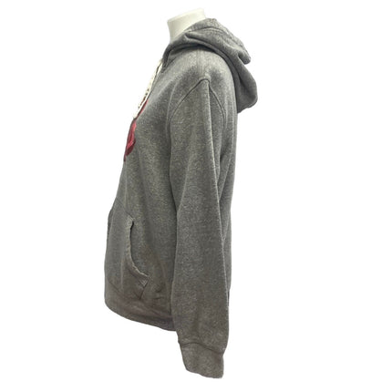 Hand Printed Upcycled Womens Medium Watercolor Peony Flower Sweatshirt Hoodie