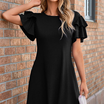 Callie Ruffle Short Sleeve Dress
