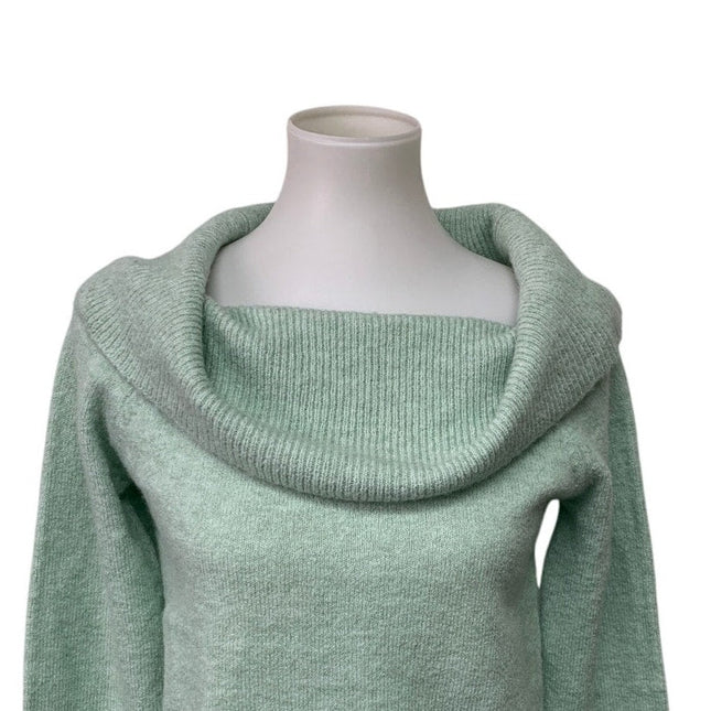 New American Eagle Womens Small Cowl Neck Off Shoulder Long Sleeve Knit Sweater