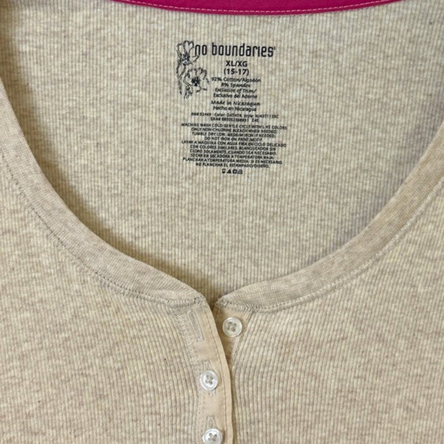Lot Of 2 New Hanes No Boundaries Womens Medium XL Long Sleeve Ribbed Tank Tops