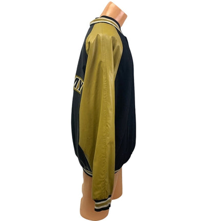 Steve & Barry's Mens 3XL Faux Leather Army Letterman's Snap Up Jacket Warm Coat