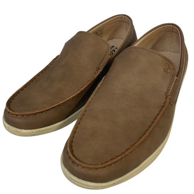 IZOD Mens Size 9.5 Tan Seapoint Slip On Loafers Round Toe Memory Foam Shoes