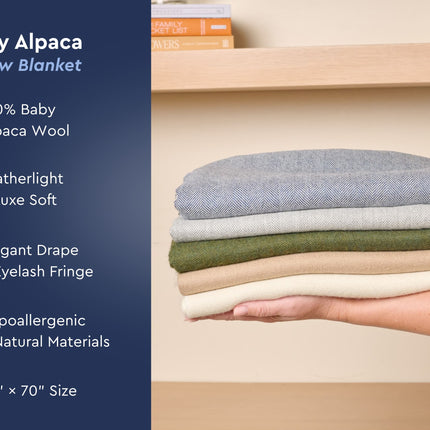 Baby Alpaca Throw Blanket
