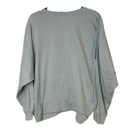 Upcycled Hand Printed Womens Large Auntie Long Sleeve Crew Neck Sweatshirt