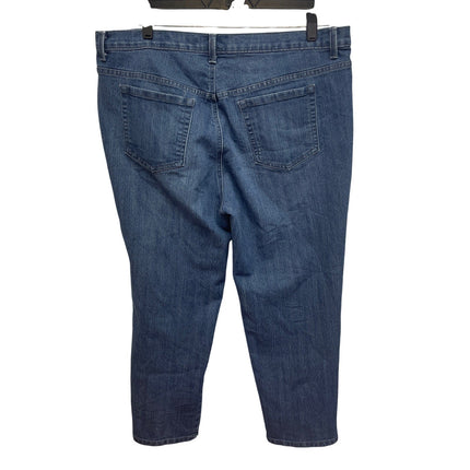 Gloria Vanderbilt 18W Short Amanda Stretch Cotton Straight Leg Denim Blue Jeans