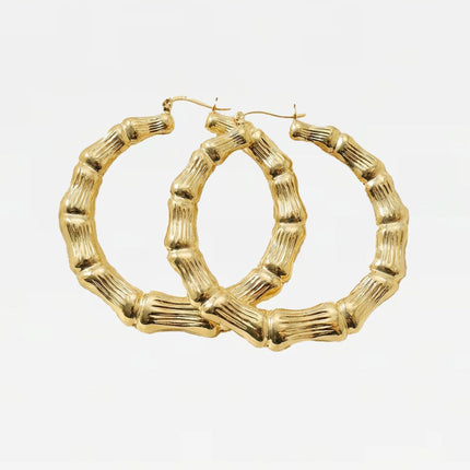 The Bamboo Hoop Earring