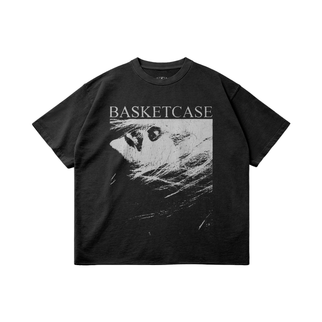 Basketcase Garment Dyed Raw Hem Streetwear Shirt 260GSM Cotton Black Tee With Edgy Faded Hem