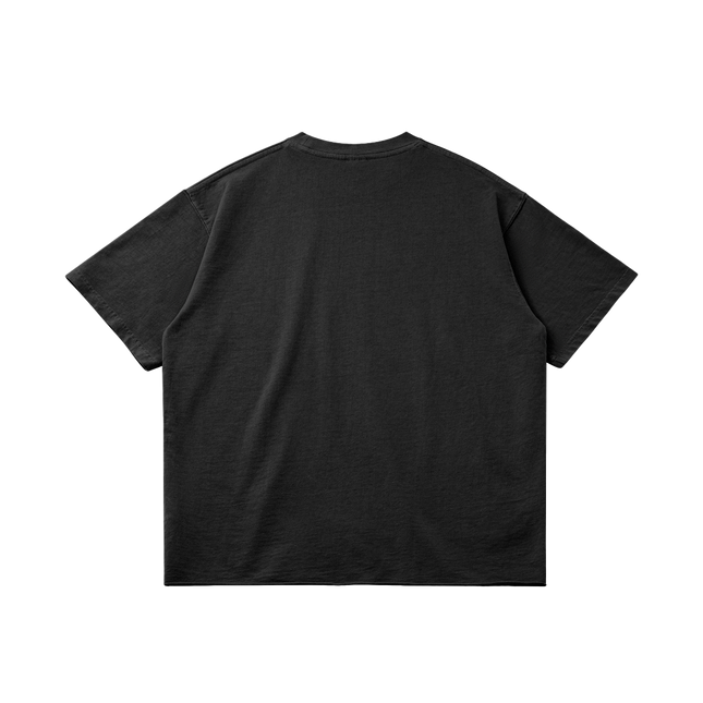 Basketcase Garment Dyed Raw Hem Streetwear Shirt 260GSM Cotton Black Tee With Edgy Faded Hem