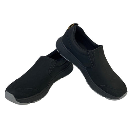 Gerry Mens Size 12 Black Faux Leather Slide On Moc II Comfort Sneakers Shoes