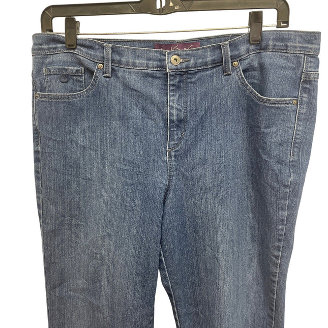 Gloria Vanderbilt 18W Short Amanda Stretch Cotton Straight Leg Denim Blue Jeans