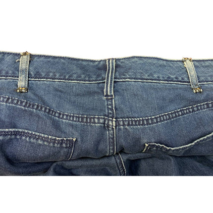 Universal Thread Womens 22W Cropped Hook Eye Closure Stretch Denim Blue Jeans