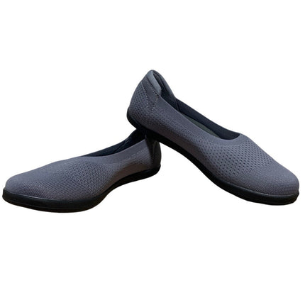 Whitin Womens Size 8 Gray Mesh Ballet Flats Closed Round Toe Slip On Shoes