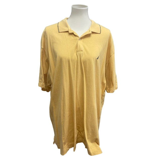 Nautica Mens XXL 100% Cotton Short Sleeve Polo Collared Casual Shirt