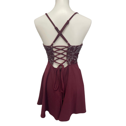 Speechless Juniors Size 3 Sleeveless Laceup Back Fit & Flare Short Dress