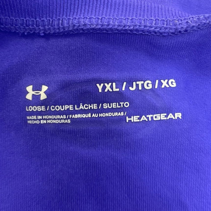 Under Armour Youth XL Long Sleeve Metallic Logo Loose Heatgear Athletic Tee