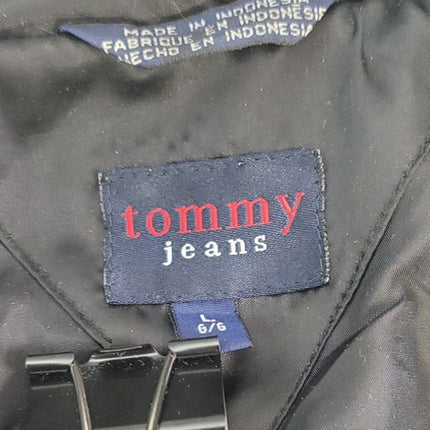 Tommy Hilfiger Womens Large Snap Up Polyester Nylon Long Sleeve Puffer Jacket