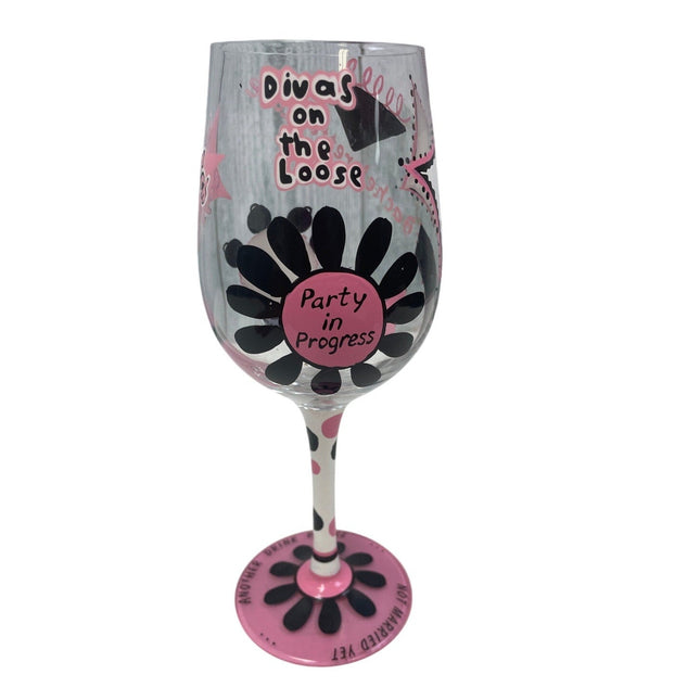 Lolita Last Night Out Bachelorette Cocktail Recipe Collectible Wine Glass