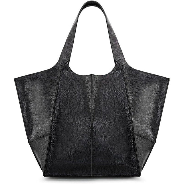 NWT New Montana West Womens Black PU Leather Tote Bag Large Shoulder Purse