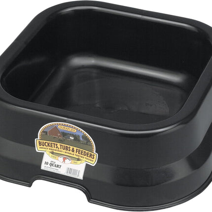 Black Plastic Feed Pan, 10 qt