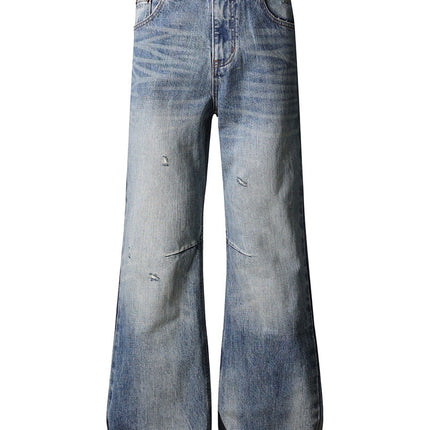 INDIGO DISTRESSED BOOTCUT DENIM