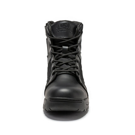 Botas Pro Black Men's 6 inch Side Zipper Rubber Sole Tactical Boots BMP111BK