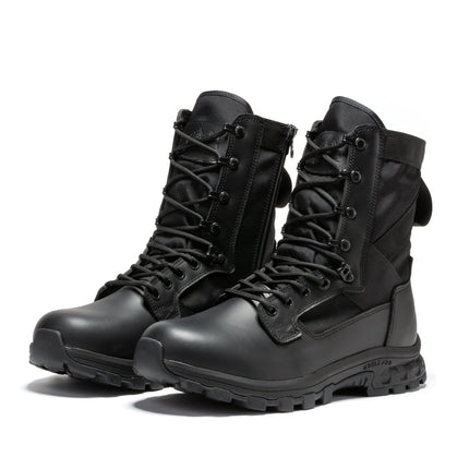 Botas Pro Black Men's 8 inch Side Zipper Military Tactical Boots BP401BK