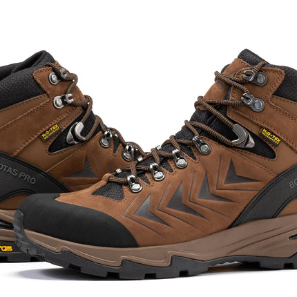Botas Pro Brown 6 Inch Waterproof Hiking Boots with VIBRAM® Traction Lug Outsole  BP22121