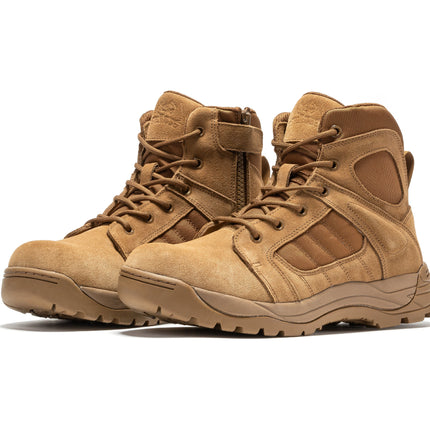 Botas Pro Coyote Men's 6 inch Side Zipper Rubber Sole Tactical Boots BMP111CT
