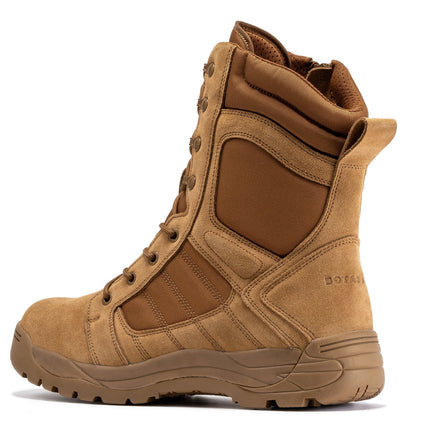 Botas Pro Coyote Men's 8 inch Side Zipper Rubber Sole Tactical Boots BMP110CT