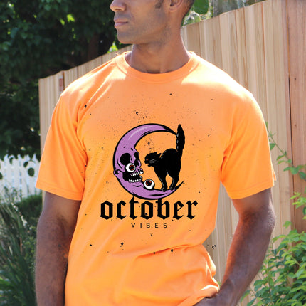 October Vibes Men's Bamboo Viscose/Organic Cotton Short Sleeve Graphic T-Shirt