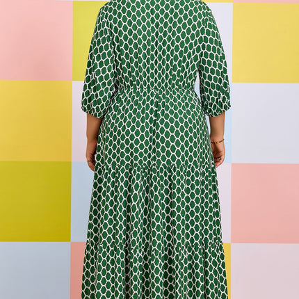 Johanna Ruffle Hem Casual PLUS Dress