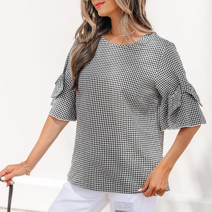 Carolina Ruffled Half Sleeve Blouse