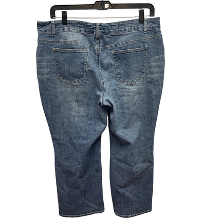 CATO Premium Womens Size 18WP Straight Leg Stretch Cotton Denim Blue Jeans