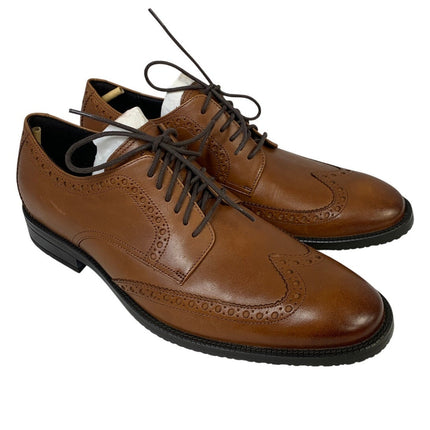 Cole Haan Mens Size 8.5 Brown British Tan Me Wing Oxford Round Toe Lace Up Shoes