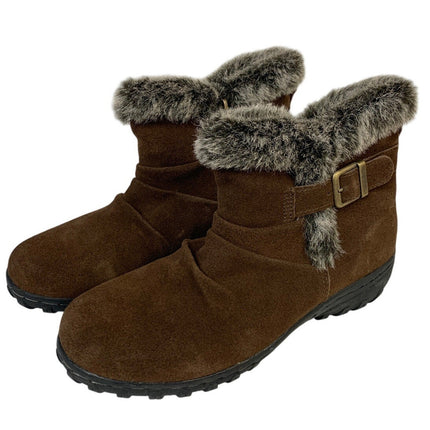 New In Box Khombu Womens Size 9 Brown Lindsey Boot Faux Suede Side Zip Shoes