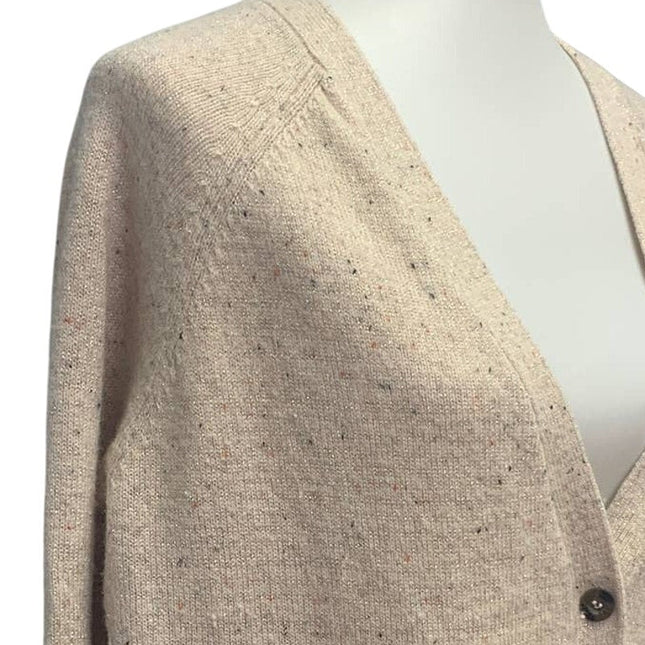 Stitch Play Womens Large Wool Blend Button Up Long Sleeve Cardigan Sweater