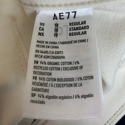 New AE77 Womens Size 27 White 100% Organic & Recycled Cotton Denim Jeans