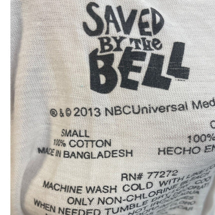 2013 Saved By The Bell Womens Small Kelly 100% Cotton Short Sleeve Tee Shirt