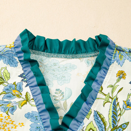 Alisson Short Sleeve Floral PLUS Blouse