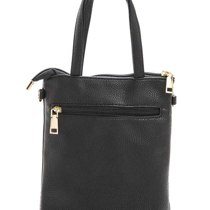 Crystal Accent Girl Convertible Top Handle Bag