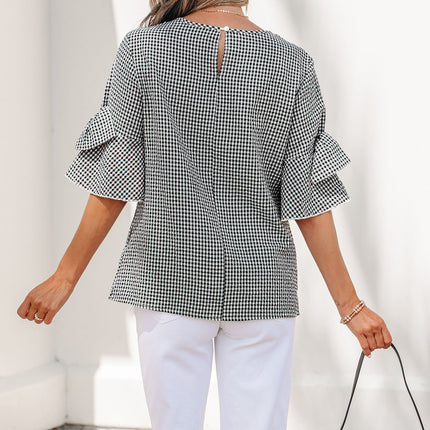 Carolina Ruffled Half Sleeve Blouse