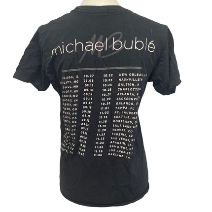 Michael Buble Womens Medium Short Sleeve Crew Neck Concert Tee Shirt