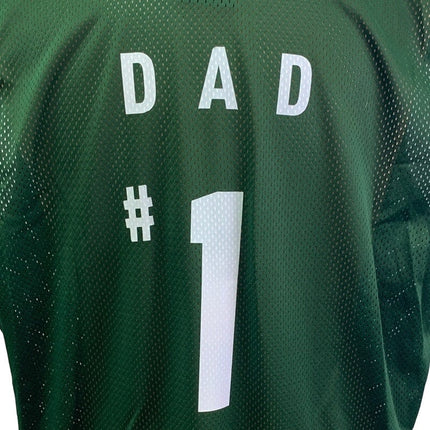 New Hand Printed #1 Dad 2XL Father's Day Sleeveless Button Baseball Jersey Shirt