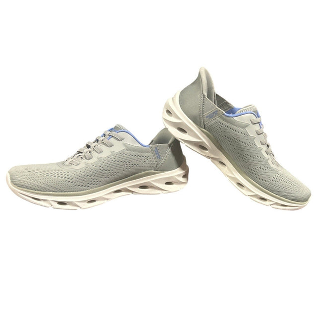 Skechers Womens Size 7 Gray Mesh Hands Free SwiftFit Slide In Athletic Shoes