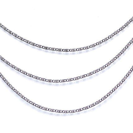 Handcrafted Black Anodized Titanium Swirly Link Dangle Nipple Chain