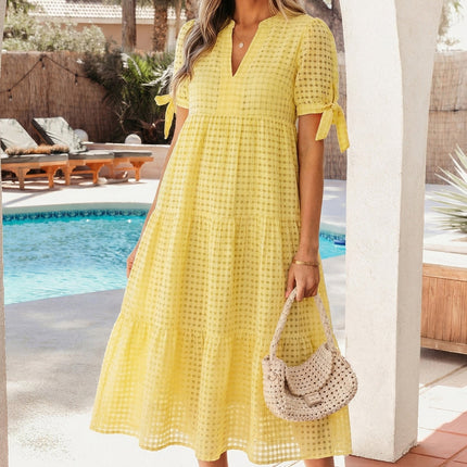 Skyla Sleeve Tiered Midi Dress